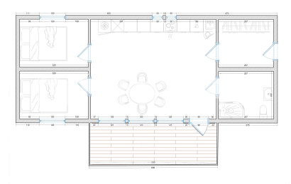 Дом из контейнеров (58 м кв) от производителя