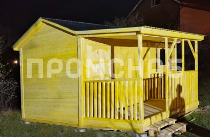 Садовый домик из бытовки с верандой 3 м от производителя