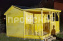 Садовый домик из бытовки с верандой 3 м миниатюра