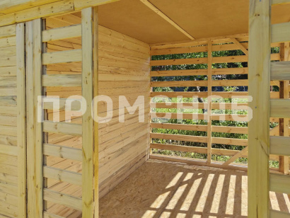 Хозблок щитовой с дровником 4 метров от производителя