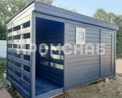 Хозблок с дровником готовый