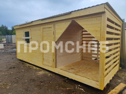 Бытовка с дровником