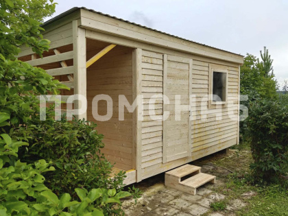 Бытовка  с дровником 5 м