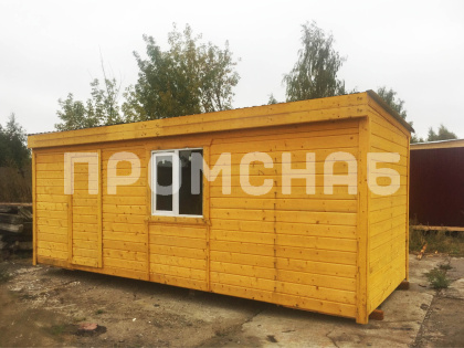 Зимняя бытовка с имитацией бруса