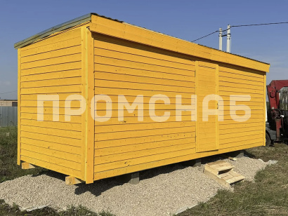 Щитовая бытовка для дачи с имитацией бруса  от производителя