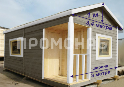 Домик из вагончика 3 на 6 м