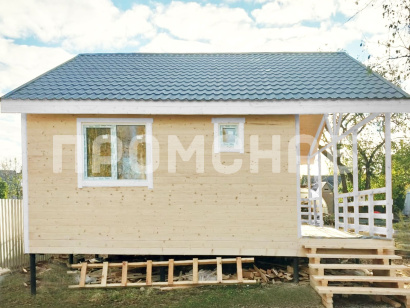 Дом одноэтажный каркасный с террасой от производителя