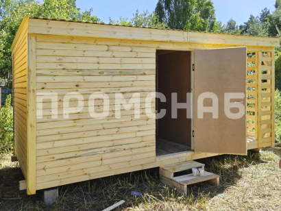 Хозблок щитовой с дровником 4 метров от производителя