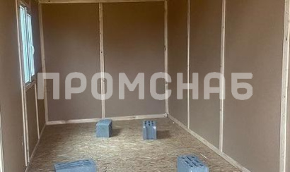 Бытовка 6 метров - внутри отделка ДВП и ОСБ от производителя