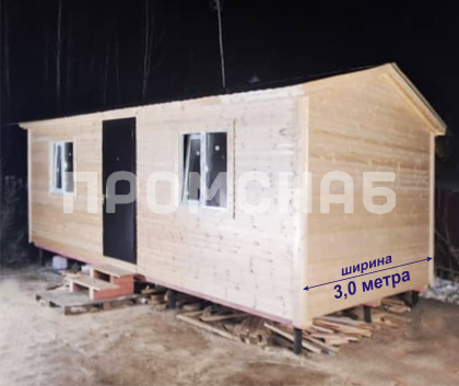 Дачный домик из бытовки шириной 3 метра