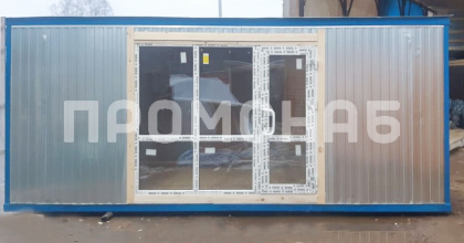 Блок контейнер / торговый павильон (киоск) c нестандартными окнами