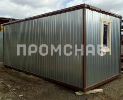 Блок-контейнер с вагонкой внутри длиной 6 метров