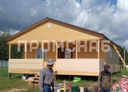 Одноэтажный каркасный дом 9х9 метров