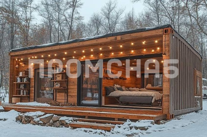 Шале из морских контейнеров (45 м кв)