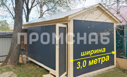 Домик из бытовки шириной 3 м дачный