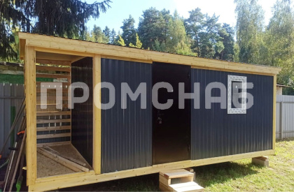 Бытовка дачная  с дровником в Московской области